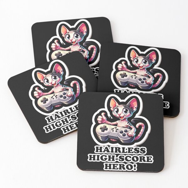 Item preview, Gamer's Purr-fect Companion: Sphynx Joystick Whiz designed and sold by vk09.
