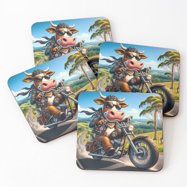 Item preview, Running Down the high way biker style designed and sold by Moo-larious Creations From Down Udder.