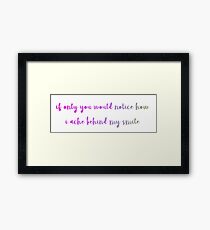 If only... Framed Print
