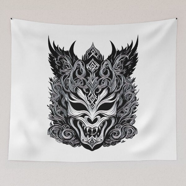 Item preview, Mask Monster Mystical Creature Shadow Samurai designed and sold by Frostquest.