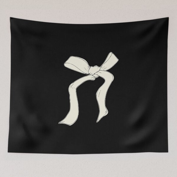 Item preview, Beige cream bow over black background designed and sold by marufemia.