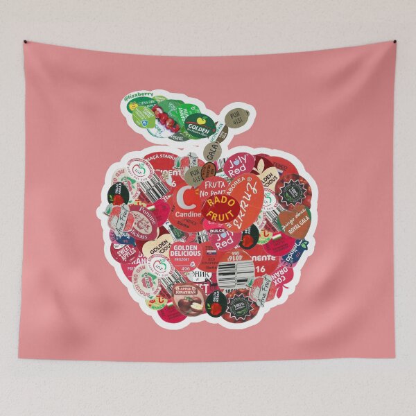 Item preview, Apple from fruit labels designed and sold by lizxberry.