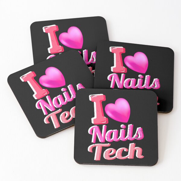 Item preview, I Love Nails Tech Valentines Day Nails Girls Nails Lover T-Shirt designed and sold by DeeplyArt.