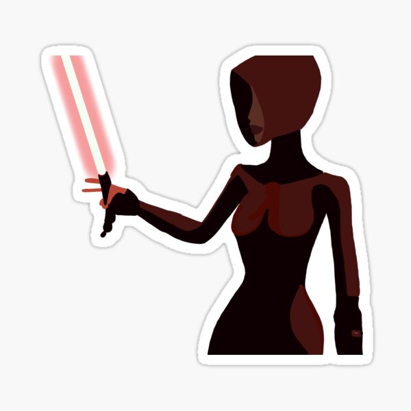 Vista previa del artículo con la obra «Asajj Ventress sobre Dathomir El boceto de Las Guerras Clon», diseñado y vendido por gumballols.