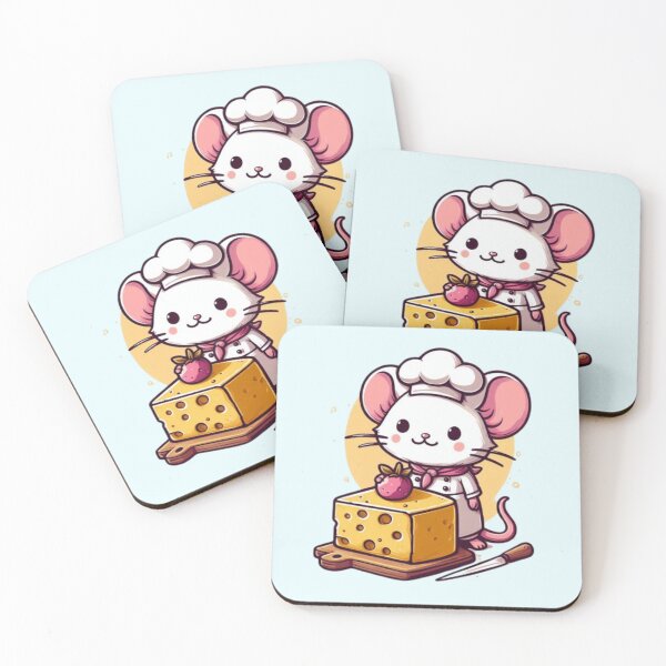 Item preview, Cute chef mouse with a cheese cake  designed and sold by Culmika.