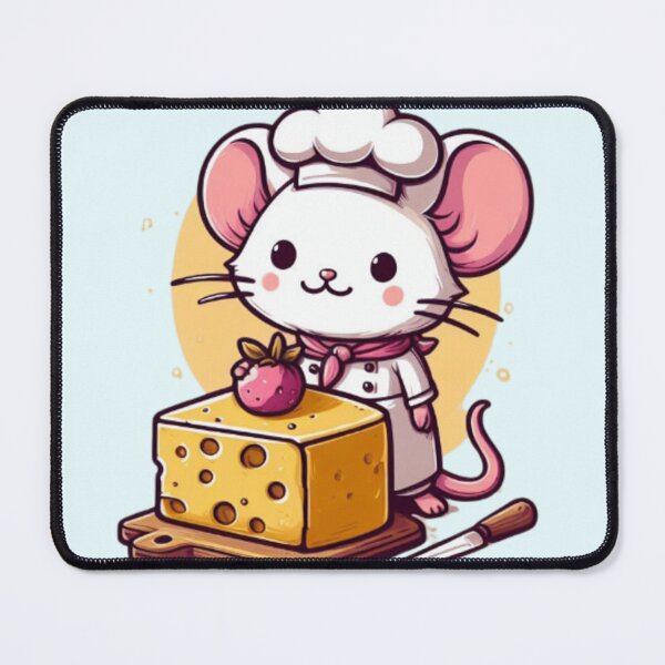 Item preview, Cute chef mouse with a cheese cake designed and sold by Culmika.