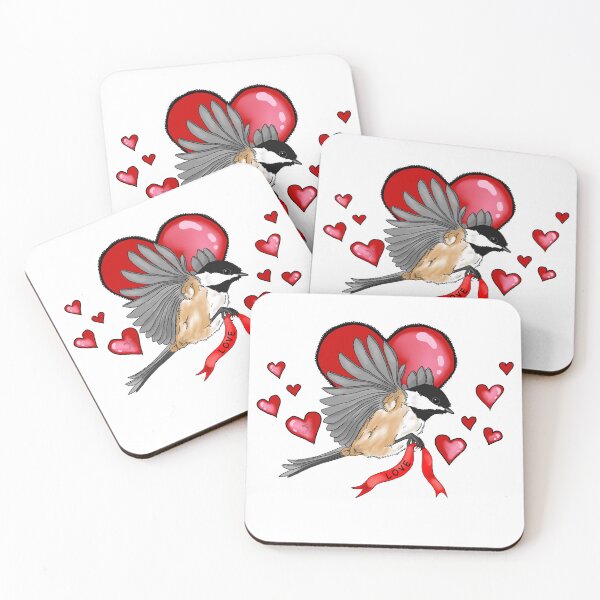 Item preview, Happy Valentine's Day Chickadee designed and sold by cameoivory.