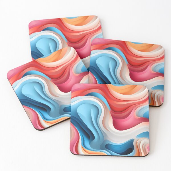 Item preview, Seamless Abstract Art: Colorful Swirly Shapes Waves designed and sold by GiveMeMood.