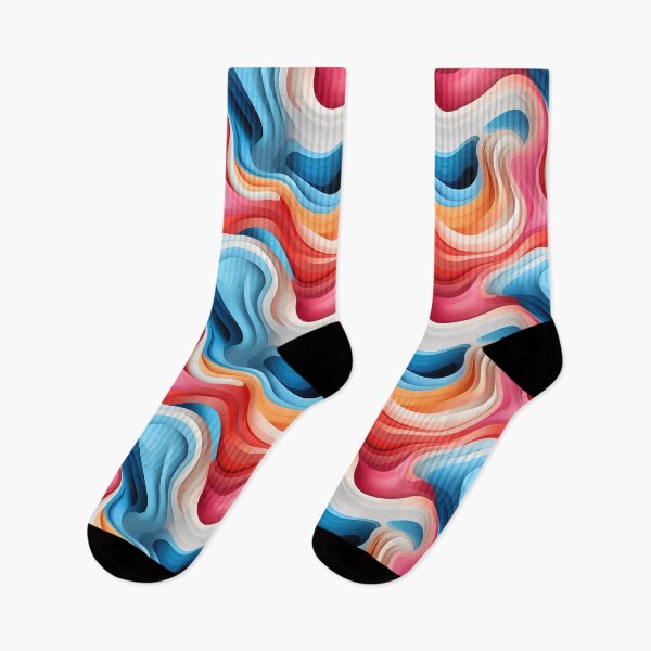 Item preview, Seamless Abstract Art: Colorful Swirly Shapes Waves designed and sold by GiveMeMood.
