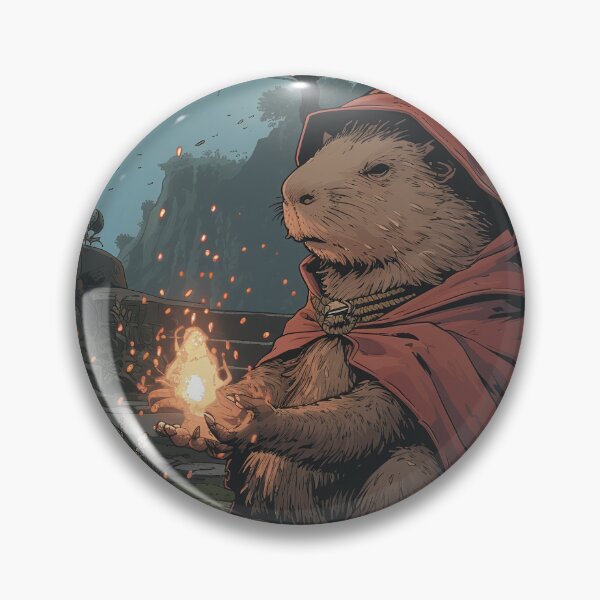 Item preview, Capybara Mage casting warming spell during his mysterious journey designed and sold by EpicFantasy.