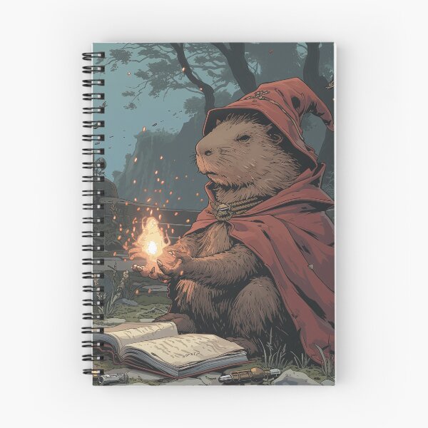 Item preview, Capybara Mage casting warming spell during his mysterious journey designed and sold by EpicFantasy.