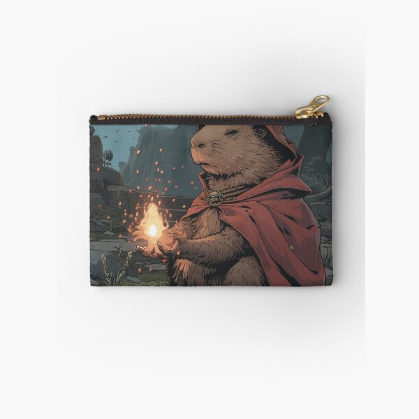 Item preview, Capybara Mage casting warming spell during his mysterious journey designed and sold by EpicFantasy.