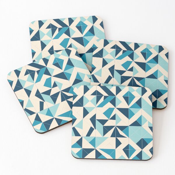 Item preview, Blue Symmetry: Tranquil Triangles in Harmonious Hues designed and sold by thejoyker1986.
