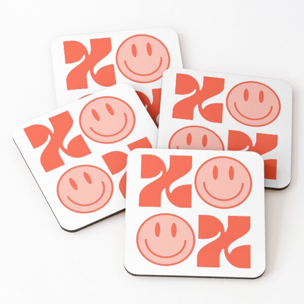Item preview, xoxo - Smiley Face Hugs and Kisses Typography for Positive Vibes - Red designed and sold by Biddakate.