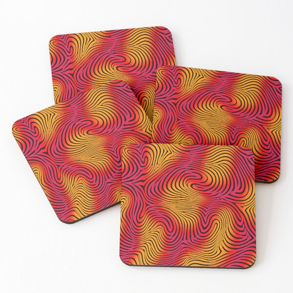 Item preview, Orange Red Undulating Lines designed and sold by EnchantArtCo.