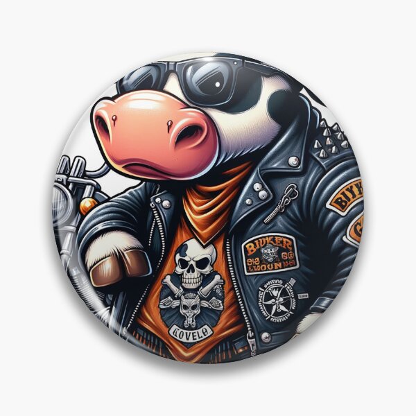 Item preview, Rough Cow biker - Ignite Your Day with Attitude designed and sold by Moo-larious Creations From Down Udder.