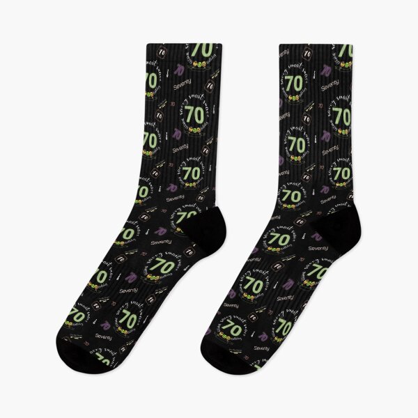Item preview, Happy 70 Birthday socks designed and sold by tqueen.