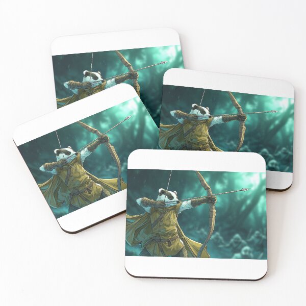 Item preview, Badger Archer shoting an arrow at his enemies during fantasy battle designed and sold by EpicFantasy.