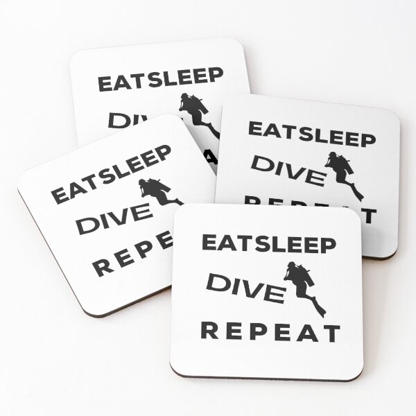 Item preview, Eat Sleep Dive Repeat  designed and sold by SarcastiCrafts.