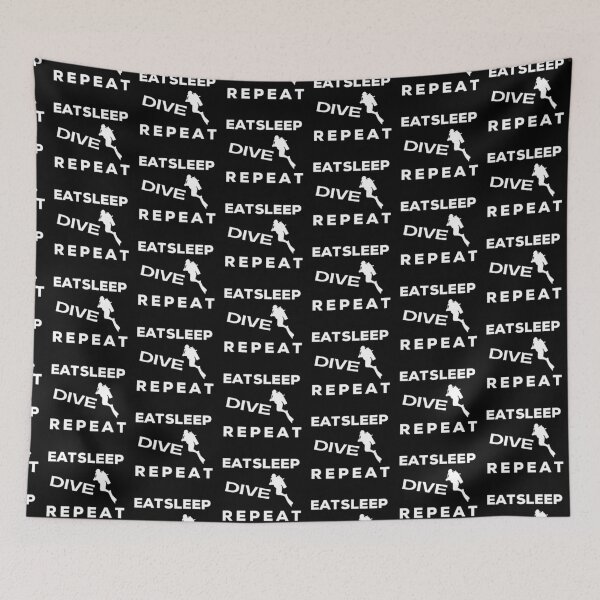 Item preview, Eat Sleep Dive Repeat  designed and sold by SarcastiCrafts.