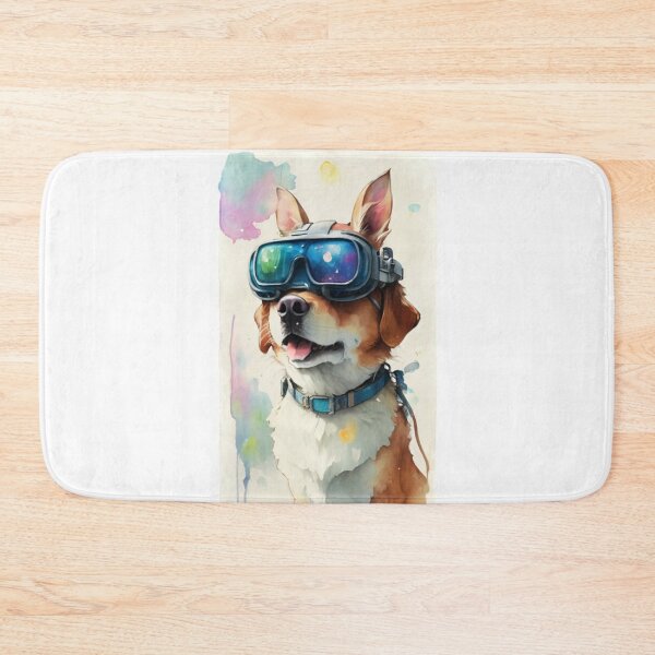 Item preview, Apple vision Dog Wearing Metaverse Glasses designed and sold by Psycho-Crazy.