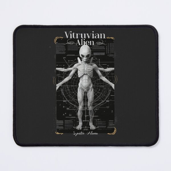 Item preview, Extraterrestrial Anatomy: The Vitruvian Alien Illustration designed and sold by Sir Meow Meow.