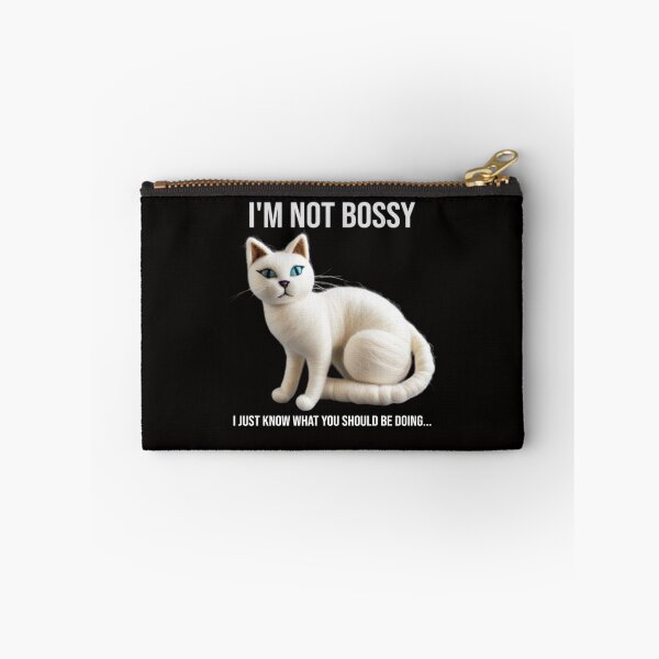 Item preview, I'm Not Bossy | White Fuzzy Cat - PanfurWare LLC designed and sold by PanfurWare-LLC.