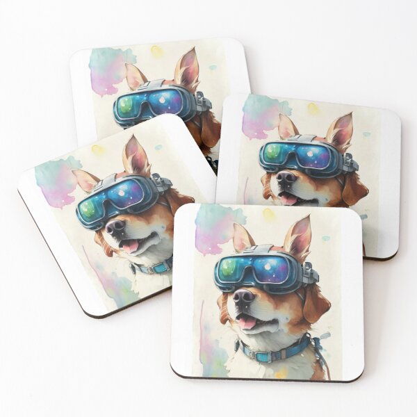 Item preview, Apple vision Dog Wearing Metaverse Glasses designed and sold by Psycho-Crazy.
