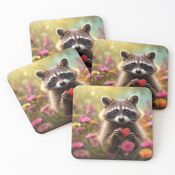 Item preview, Raccoon Feasting Among Flowers designed and sold by Bittor18.