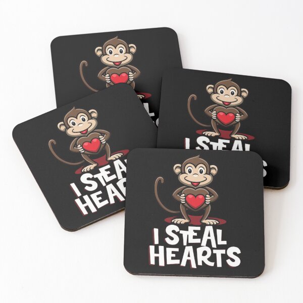 Item preview, Robo Corazones Lindo Mono Jubilante designed and sold by EanayarDesigns.