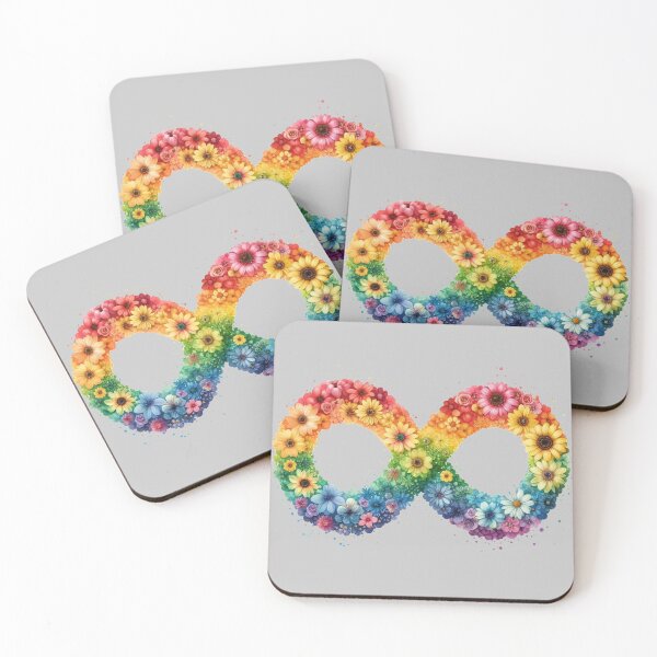 Item preview, Rainbow infinity flowers designed and sold by Vkinsify.