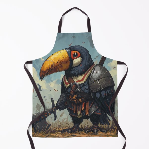 Item preview, Tucan Death Knight walking around fantasy battlefield looking for treasures. designed and sold by EpicFantasy.