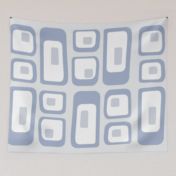 Item preview, MCM Pastel Blue Geometric Pattern designed and sold by CarlaBaremb.