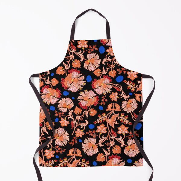 Artikelvorschau, Orangefarbene Blumenreben mit blauen Punkten entworfen und verkauft von ThePeanutSeries.