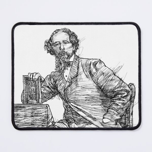 Item preview, CHARLES DICKENS - ink portrait .5 designed and sold by lautir.