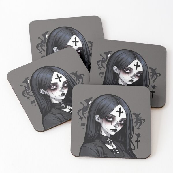 Item preview, Dark Cross Goth Girl - Female Mime Makeup designed and sold by MadnessEnvelope.
