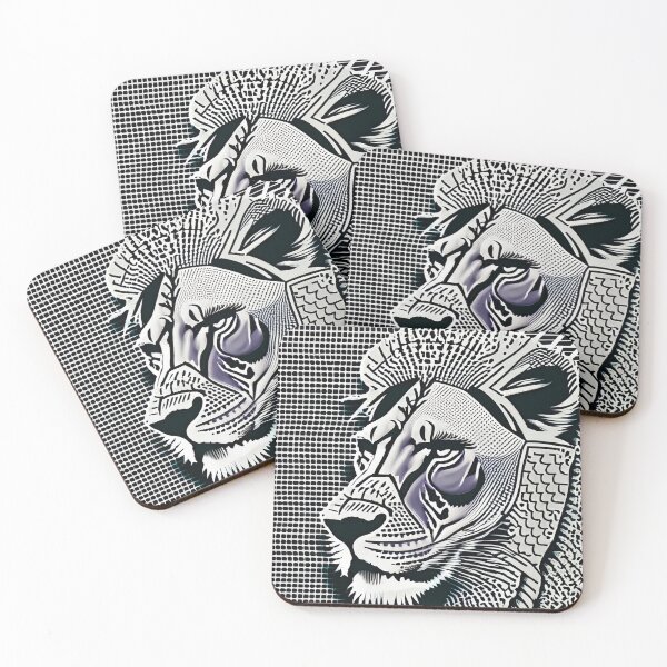 Item preview, Lion Profile in Halftone Pattern- dePace' designed and sold by mrpropcake.