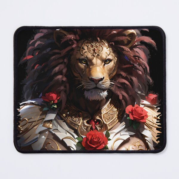 Item preview, Macho Valentine lion AI generated image designed and sold by Khala.