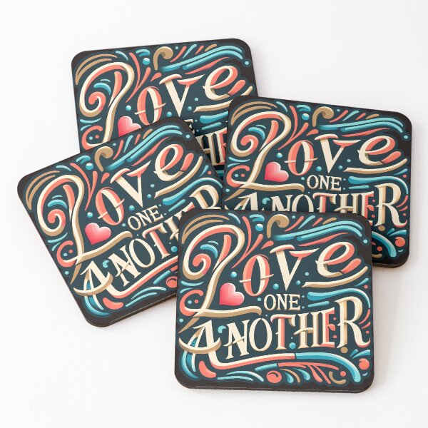 Item preview, Love one another, typography designed and sold by maxmaj.