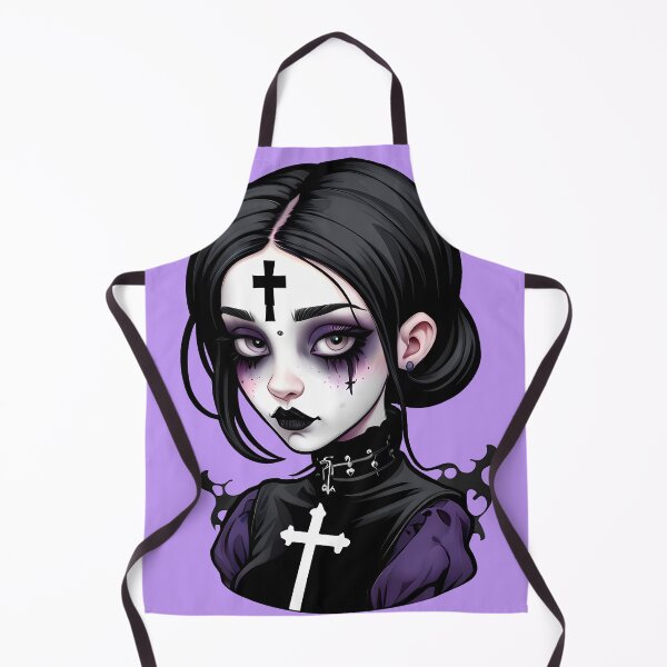 Item preview, Goth Girl - White Cross Nun - Maid Woman Portrait designed and sold by MadnessEnvelope.