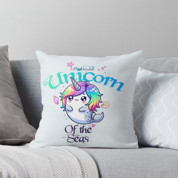 Item preview, Cute Little Narwhal Unicorn of the Sea designed and sold by Thehatinthecat.