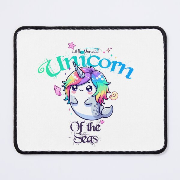 Item preview, Cute Little Narwhal Unicorn of the Sea designed and sold by Thehatinthecat.
