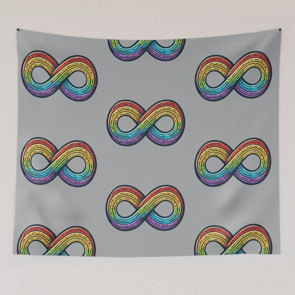 Item preview, Rainbow Infinity Doodle designed and sold by Vkinsify.