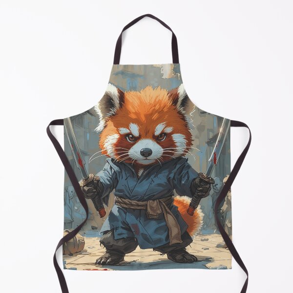 Aperçu de l'œuvre Red Panda Rouge prêt pour un autre combat dans la ville fantastique. créée et vendue par EpicFantasy.