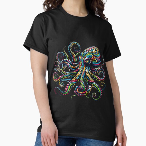 Artikel-Vorschau von Bunter Stammes-Oktopus, designt und verkauft von SandbarTees.