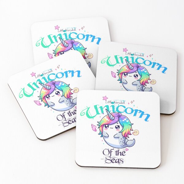 Item preview, Cute Little Narwhal Unicorn of the Sea designed and sold by Thehatinthecat.