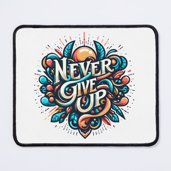 Item preview, Never Give Up, typography designed and sold by maxmaj.
