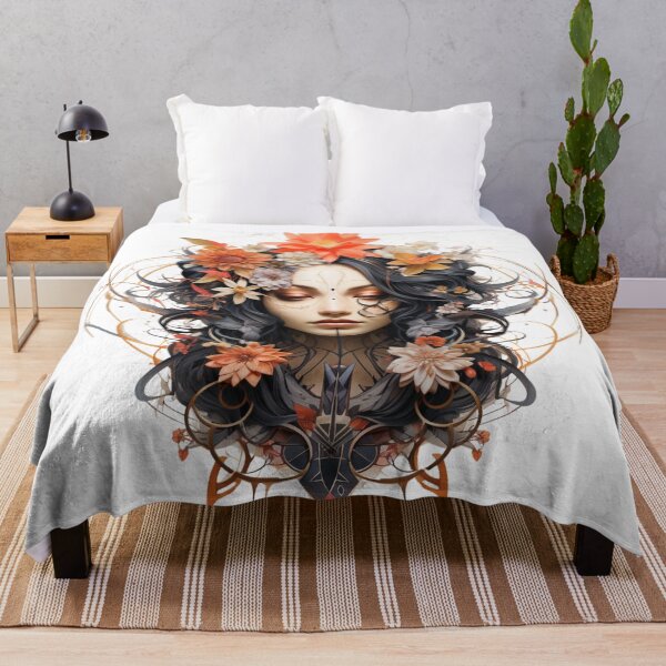 Item preview, Boho Women Alternative Vintage Floral Geometric Orange/Beige 7 designed and sold by GoKindCreations.