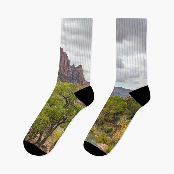 Item preview, The Watchman & The Virgin, Autumn Colors in Zion National Park, Utah designed and sold by AlsknMommaBear2.