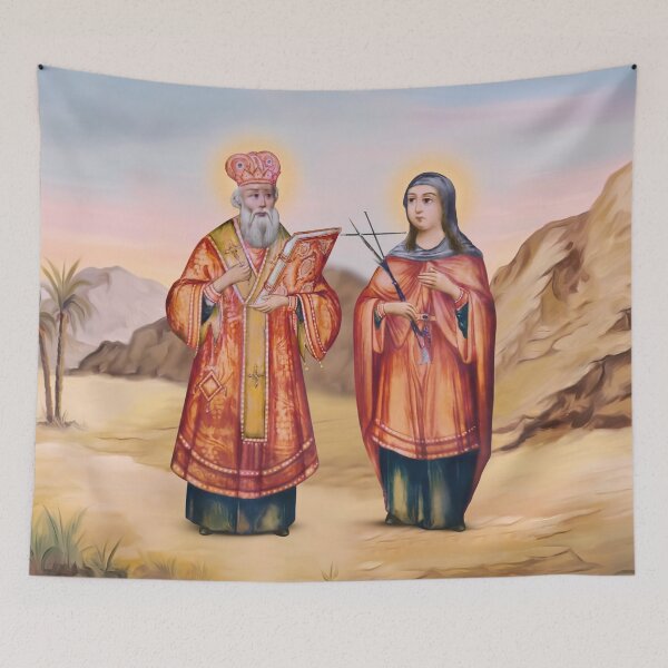 Item preview, Saint Cyprian and Saint Justina designed and sold by MarinaAtef.